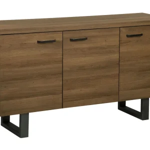 3 Door Sideboard Dark Wood TIMBER
