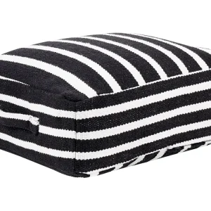 Almofada de chão em algodão branco e preto 50 x 50 x 20 cm SETTAT