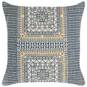 Almofada de algodão com padrão geométrico multicolor 50 x 50 cm SIDI