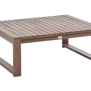 Certified Acacia Wood Garden Coffee Table 90 x 75 cm Dark TIMOR II