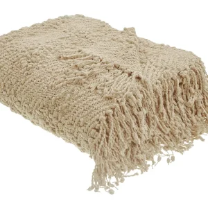Blanket VELLA Cotton 150 x 200 cm Beige