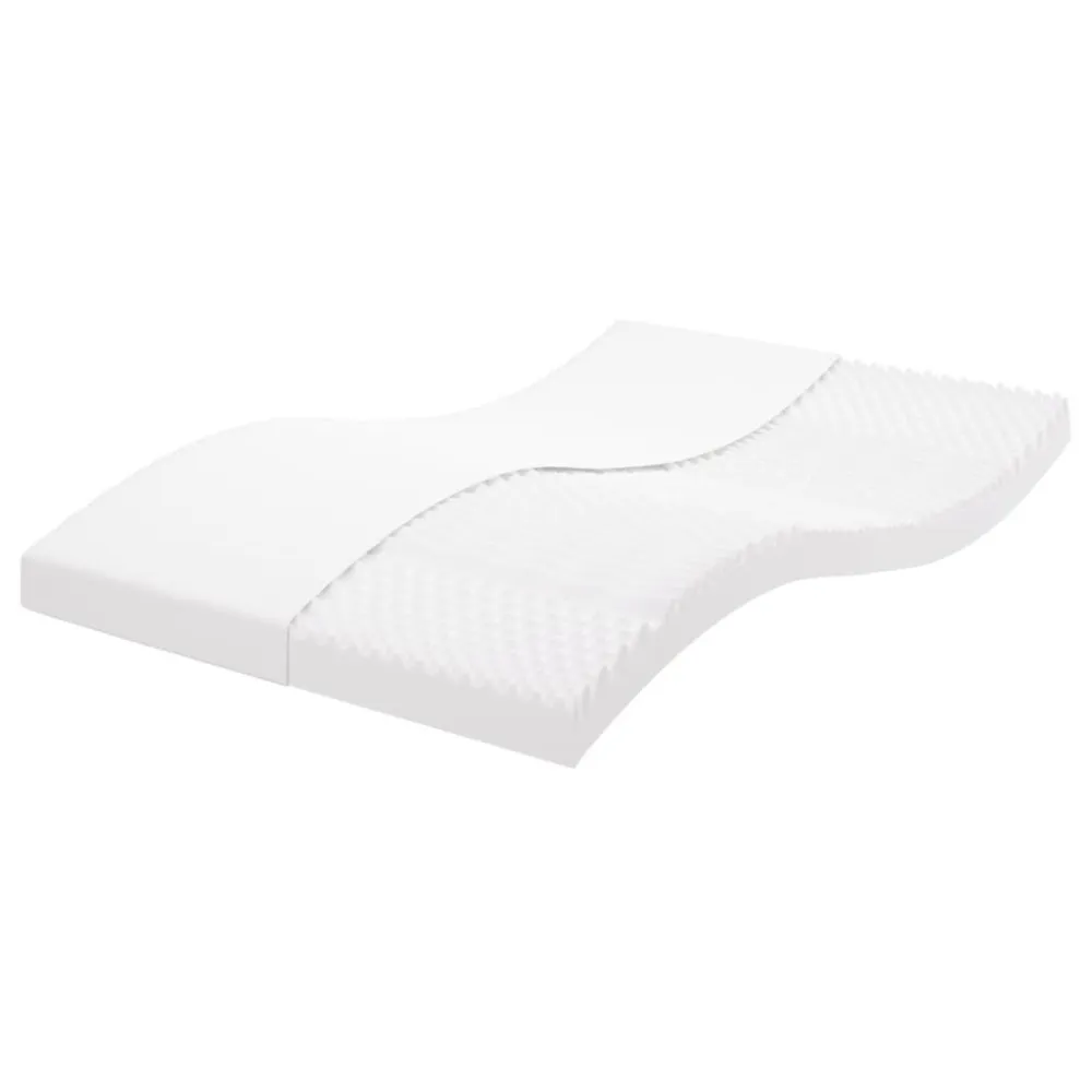 Colchão Inflável Colchão de espuma 140x190 cm 7 zonas dureza 20 ILD branco