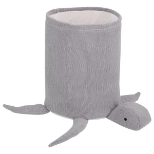 Cesto com forma de tartaruga em algodão cinzento TANDA