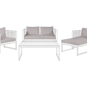 Conjunto de capas para almofadas cinzento BERMUDA
