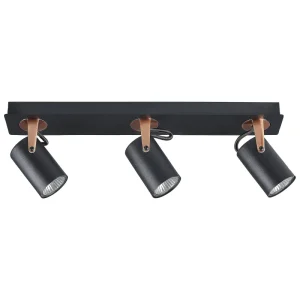 3 Light Spotlight Metal Bar Black KLIP