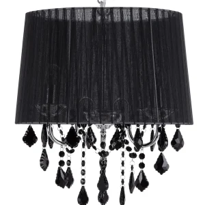 3 Light Chandelier Black EVANS