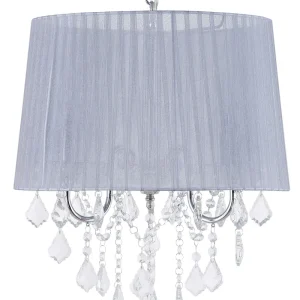 3 Light Chandelier Light Grey EVANS
