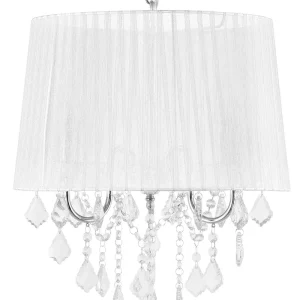 3 Light Chandelier White EVANS