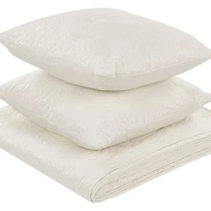 Cobertor Leve Colcha com almofadas RUDKHAN 140 x 210 cm Creme