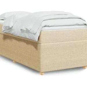 Armário de Casal Cama com molas/colchão 100x200 cm tecido cor creme