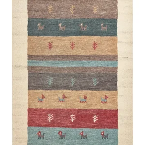 Tapete Antiderrapante Tapete Gabbeh em lã várias cores 160 x 230 cm SARILAR