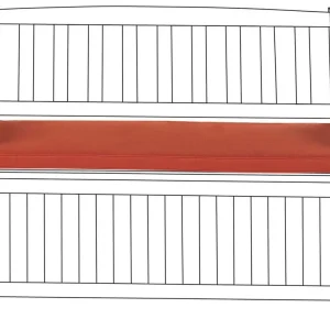 Almofada de assento em tecido vermelho 108 x 45 cm SOVANA
