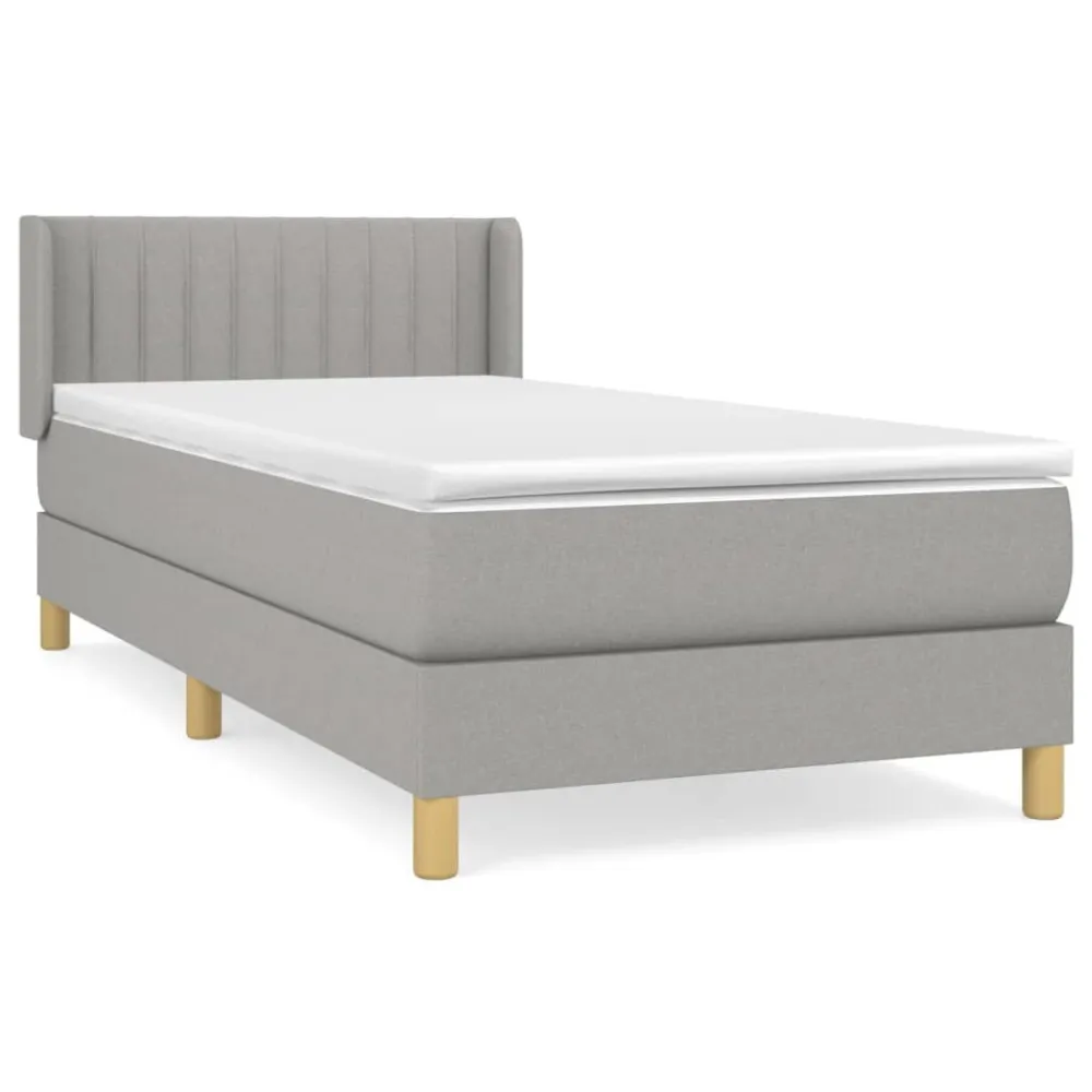 Edredão de Pluma de Ganso Cama com molasemcolchão 90x200 cm tecido cinza-claro