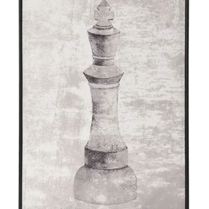 Canvas BUDRIO Rectangular 63 x 99 cm Abstract Grey