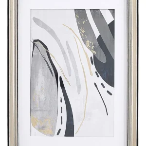 Framed Wall Print HIDMO Rectangular 30 x 40 cm Abstract Grey