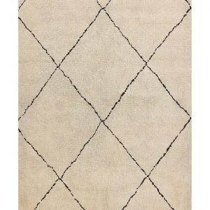 Area Rug 140 x 200 cm Beige and Black MUTKI