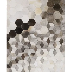 Cowhide Area Rug 160 x 230 cm Grey SASON