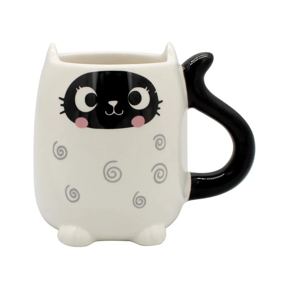 Caneca Gato Café com Asa e Cauda