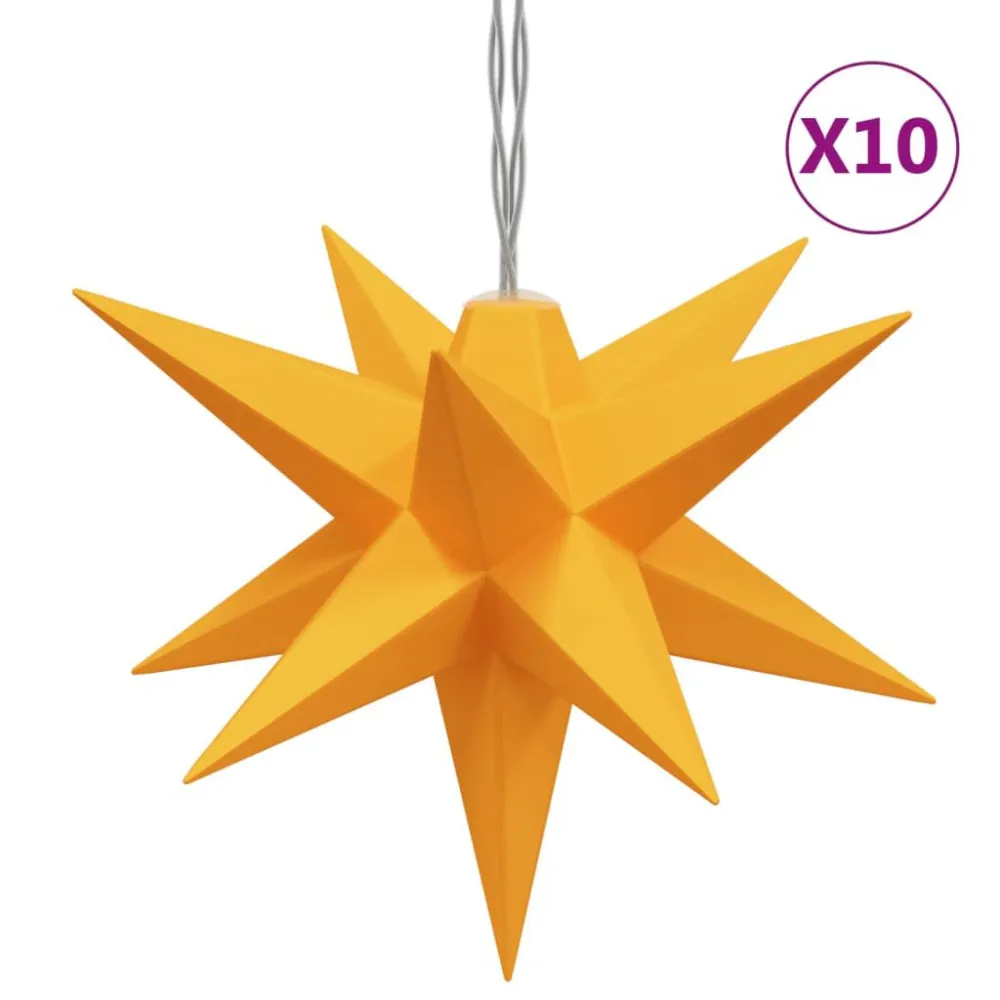Luzes de Natal 10 LEDs 10 cm amarelo em Branco Quente