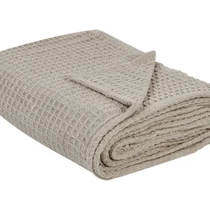 Colcha CHAGYL Algodão 200 x 220 cm Taupe