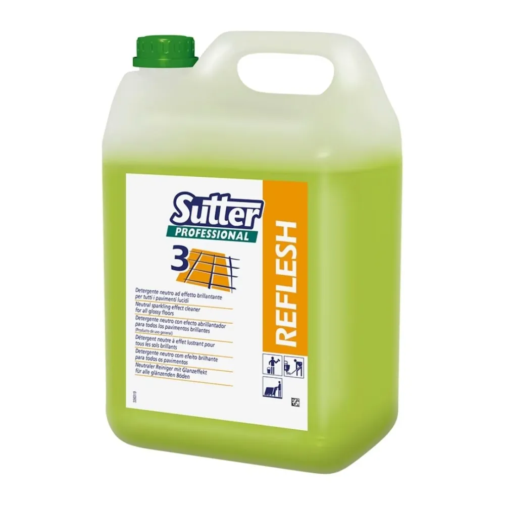 Sutter Refresh - Detergente neutro com efeito resplandecente para pavimentos polidos com Cabo Extensível