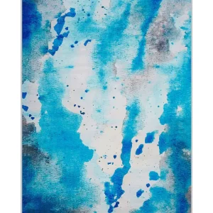 Area Rug 140 x 200 cm Blue and Grey BOZAT