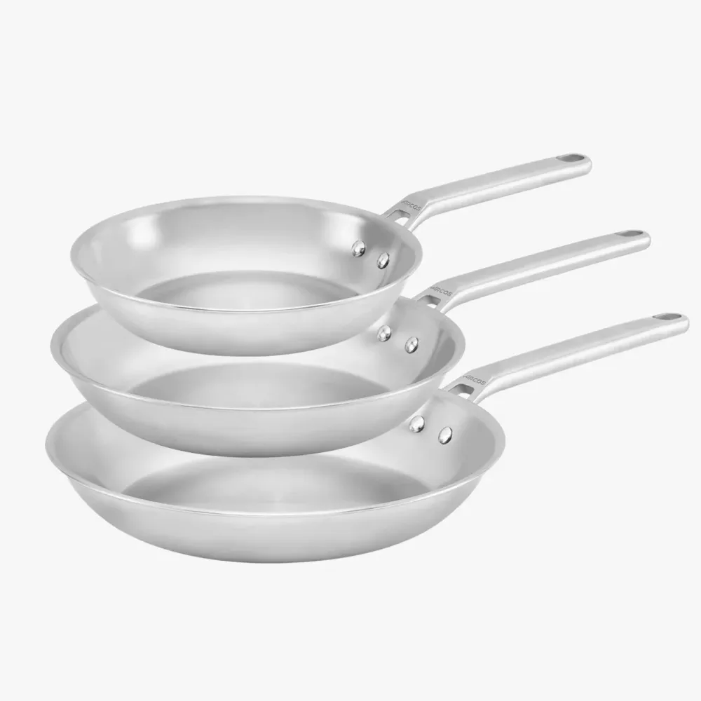 Conjunto de Frigideiras Samoa Inox 24, 28 e 30 cm