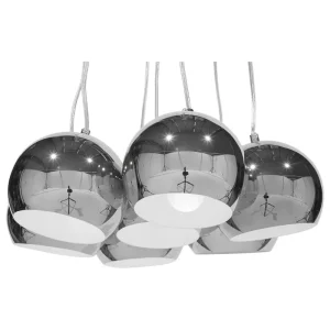 7 Light Cluster Pendant Lamp Silver OLZA
