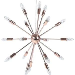 18 Light Metal Pendant Lamp Copper MAGUSE