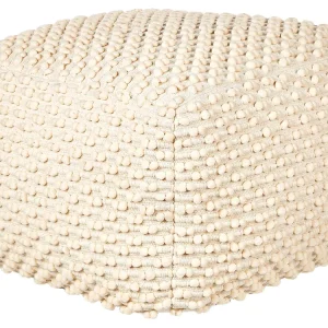 Cotton Pouffe Beige KINGRI