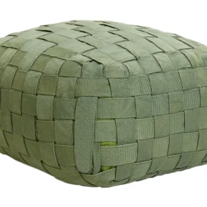 Outdoor Woven Pouffe Green BODLA