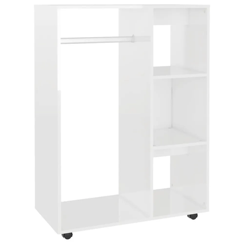 Saco para Roupa Suja Roupeiro 80x40x110 cm derivados de madeira branco cintilante
