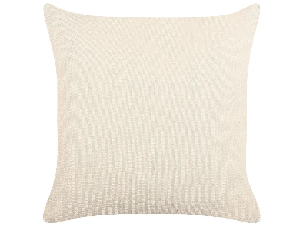 Cotton Cushion Patchwork Pattern 45 x 45 cm Black and Beige LAELIA