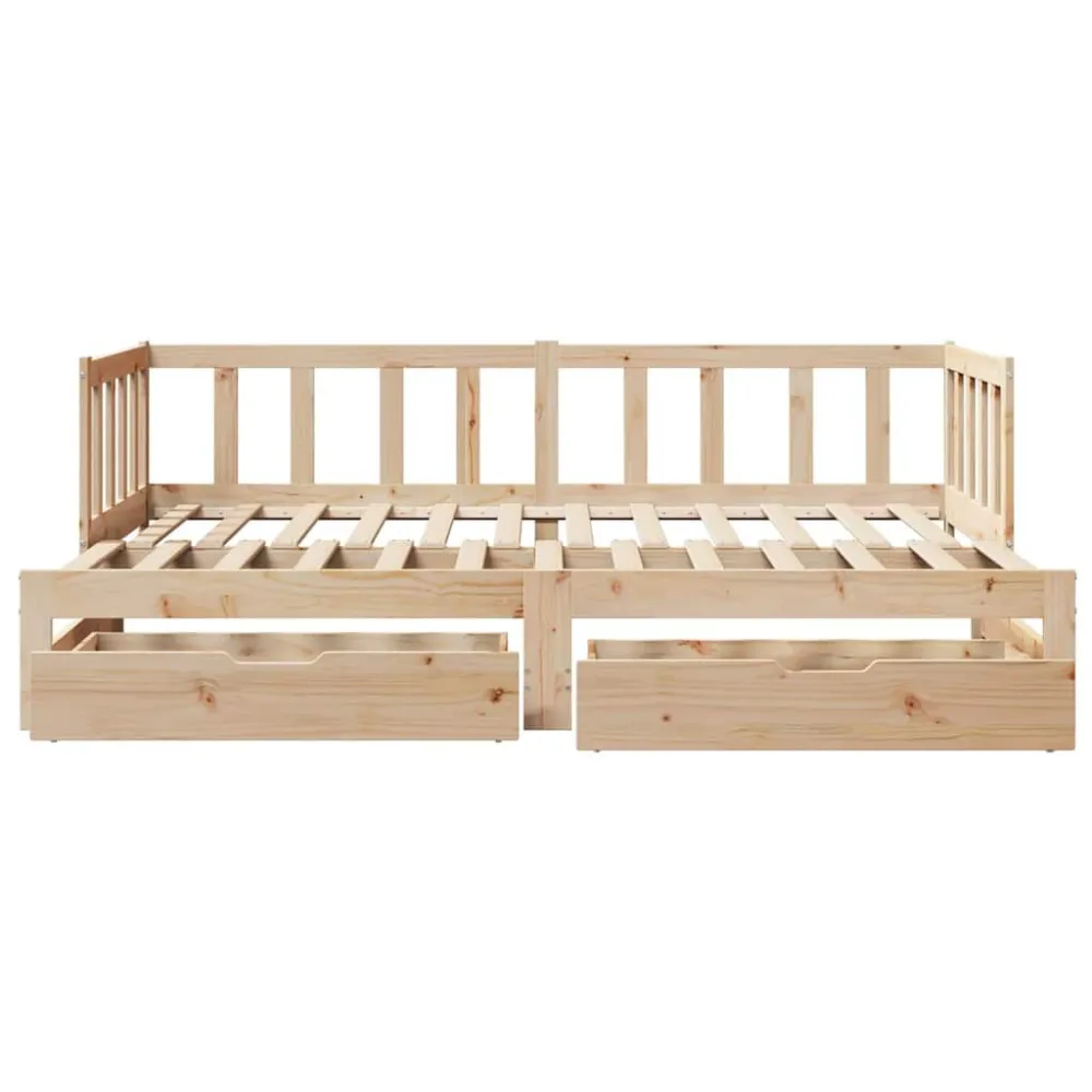 Sofá-cama com gavetão e gavetas sem colchão 90x200 cm Compatível com TV de 65"