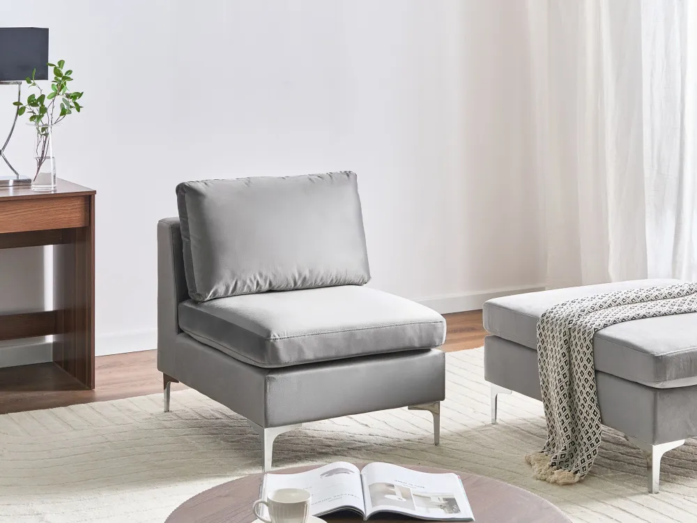 Velvet 1-Seat Section Grey EVJA