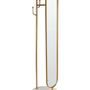 Coat Stand Mirror Gold LORENA