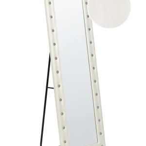 Faux Leather Standing Mirror 50 x 150 cm White ANSOUIS