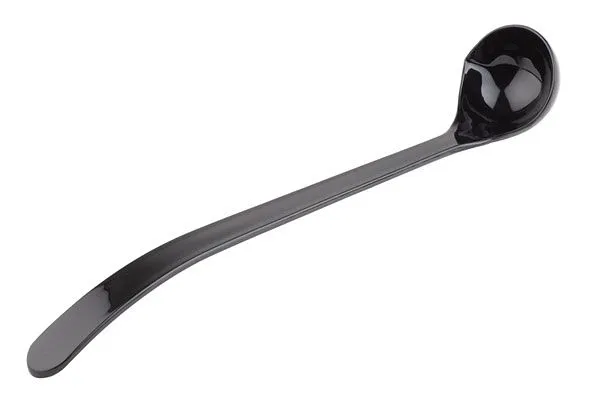 Colher de molho APS, Ø 6 cm, comprimento 34 cm, SAN, preta, resistente ao calor até + 100°C, 88609