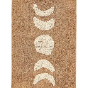 Tapete de casa de banho em algodão castanho 50 x 80 cm ESME