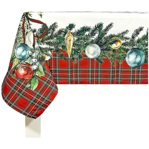 Naf Naf apresenta toalha de mesa de Natal várias cores em Algodão Orgânico