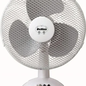 Ventilador de mesa DeKon Stratos, branco, aprox. 29 cm, L 305 com Controle Remoto e Timer
