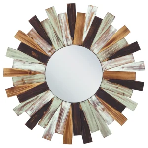 Wall Mirror TAMPICO Wood Multicolour